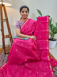 Semi Maheshwari Silk Cotton - Pink