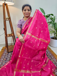 Semi Maheshwari Silk Cotton - Pink