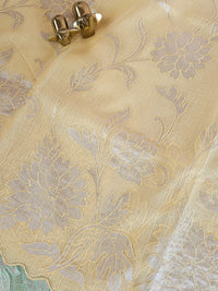 Premium Kota Designer Saree with Classy Patch Work -  Yellow