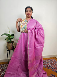 Pastel Bhagalpuri with Matching Blouse -  Purple