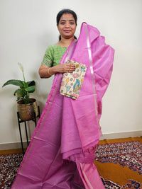 Pastel Bhagalpuri with Matching Blouse -  Purple