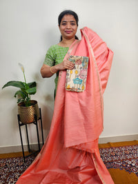 Pastel Bhagalpuri with Matching Blouse - Peach