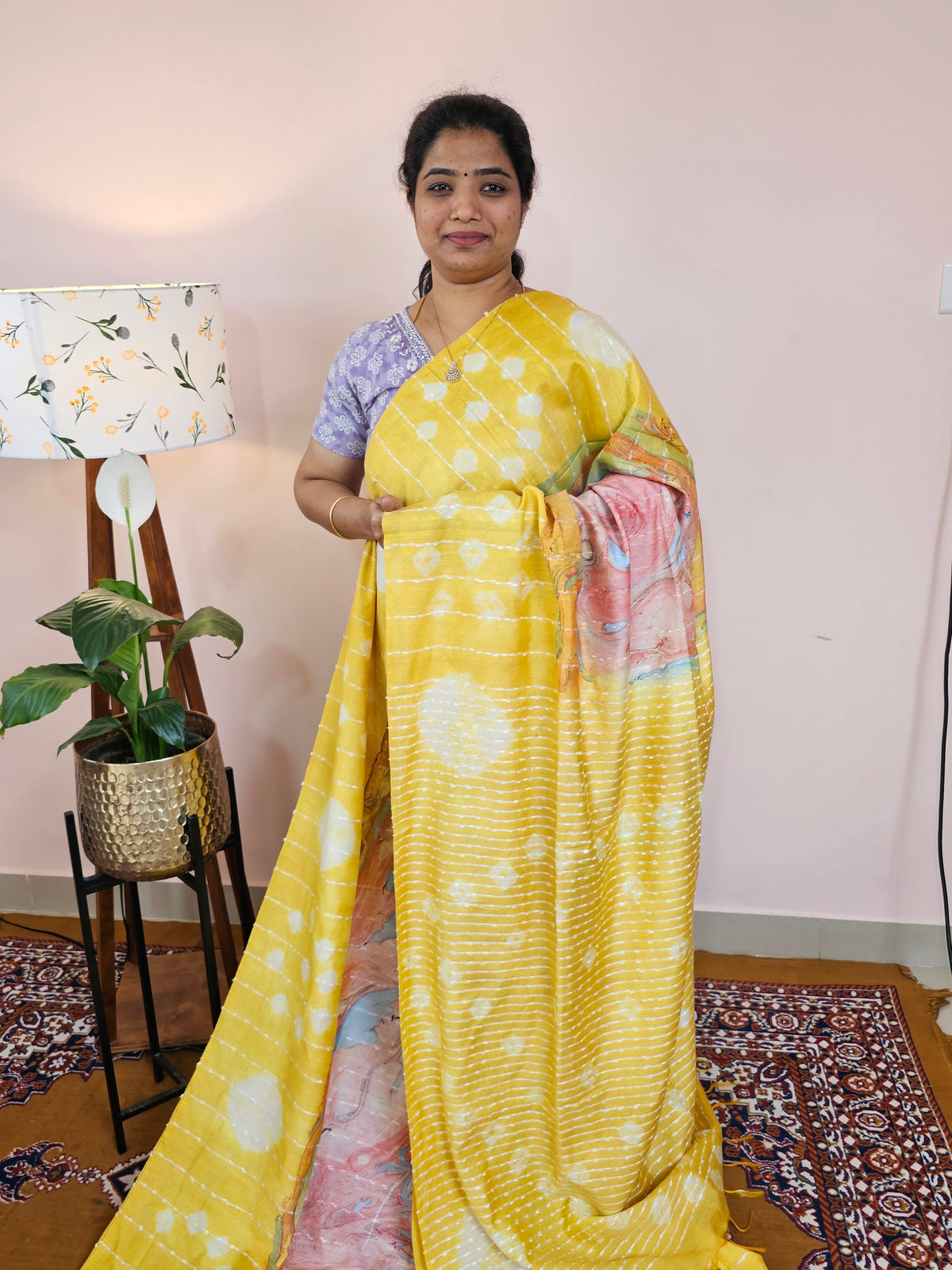 Bhagalpuri with Digital Prints - Yellow