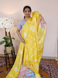 Bhagalpuri with Digital Prints - Yellow