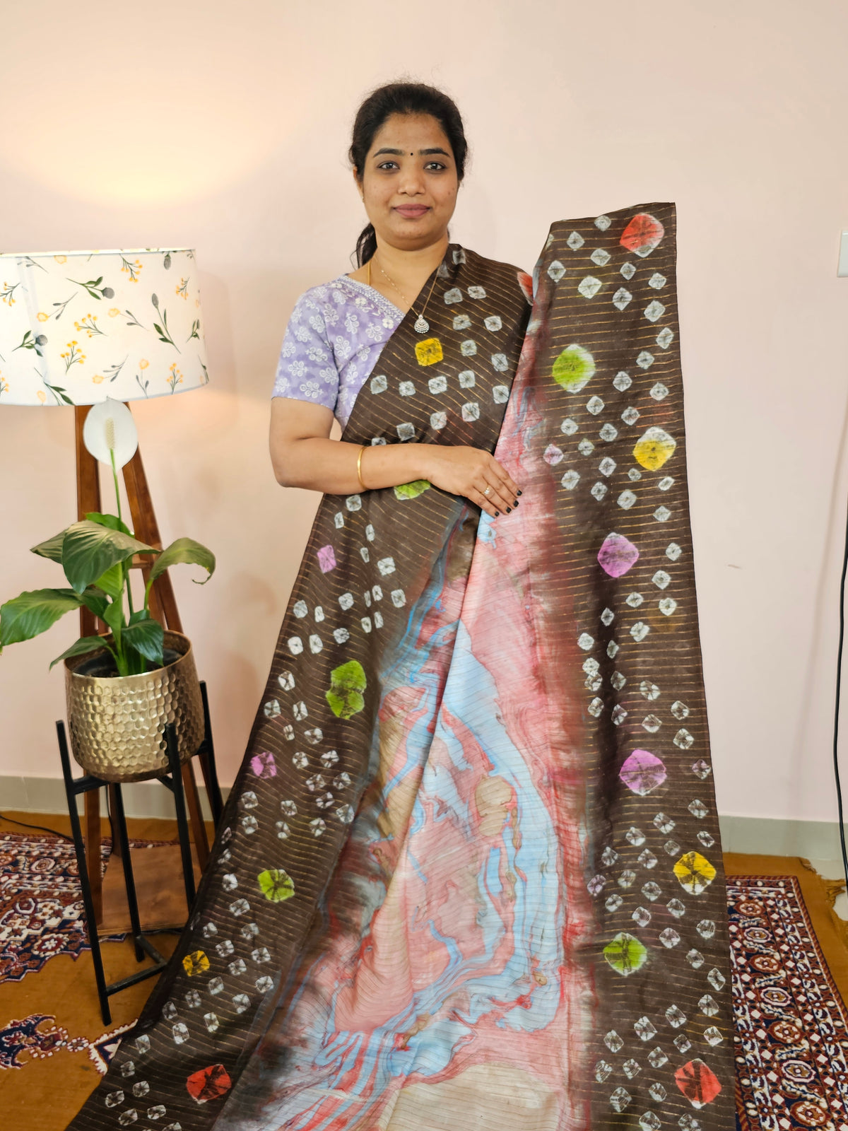 Bhagalpuri with Digital Prints - Brown