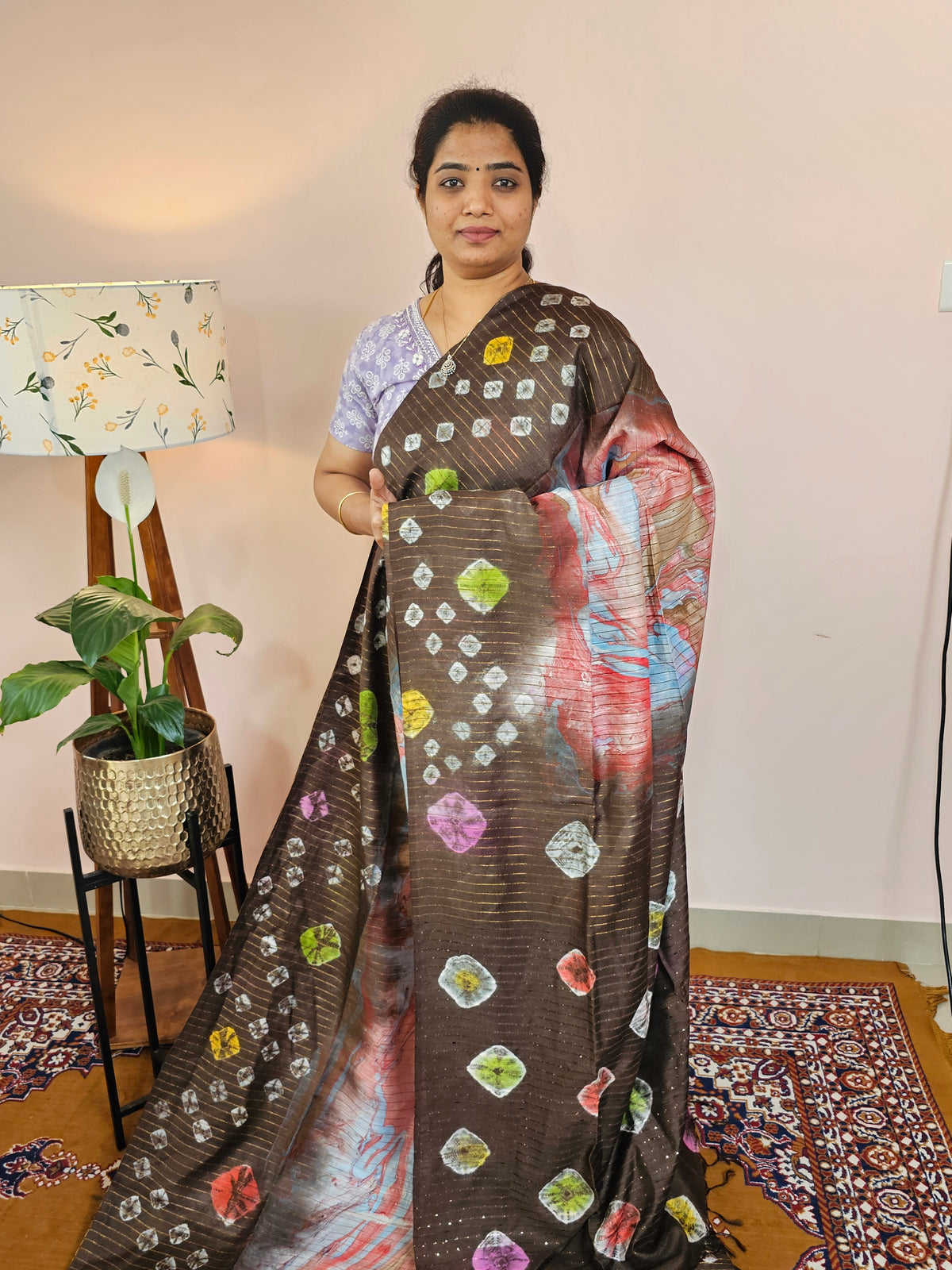Bhagalpuri with Digital Prints - Brown