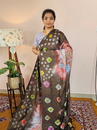 Bhagalpuri with Digital Prints - Brown