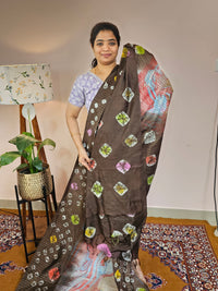 Bhagalpuri with Digital Prints - Brown