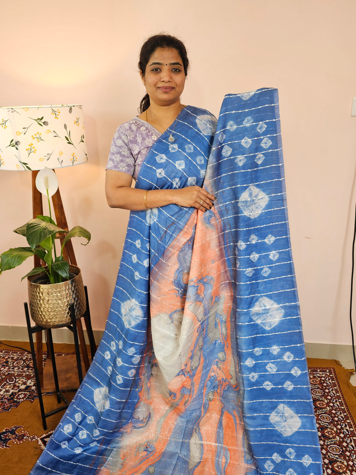 Bhagalpuri with Digital Prints - Blue