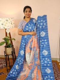 Bhagalpuri with Digital Prints - Blue
