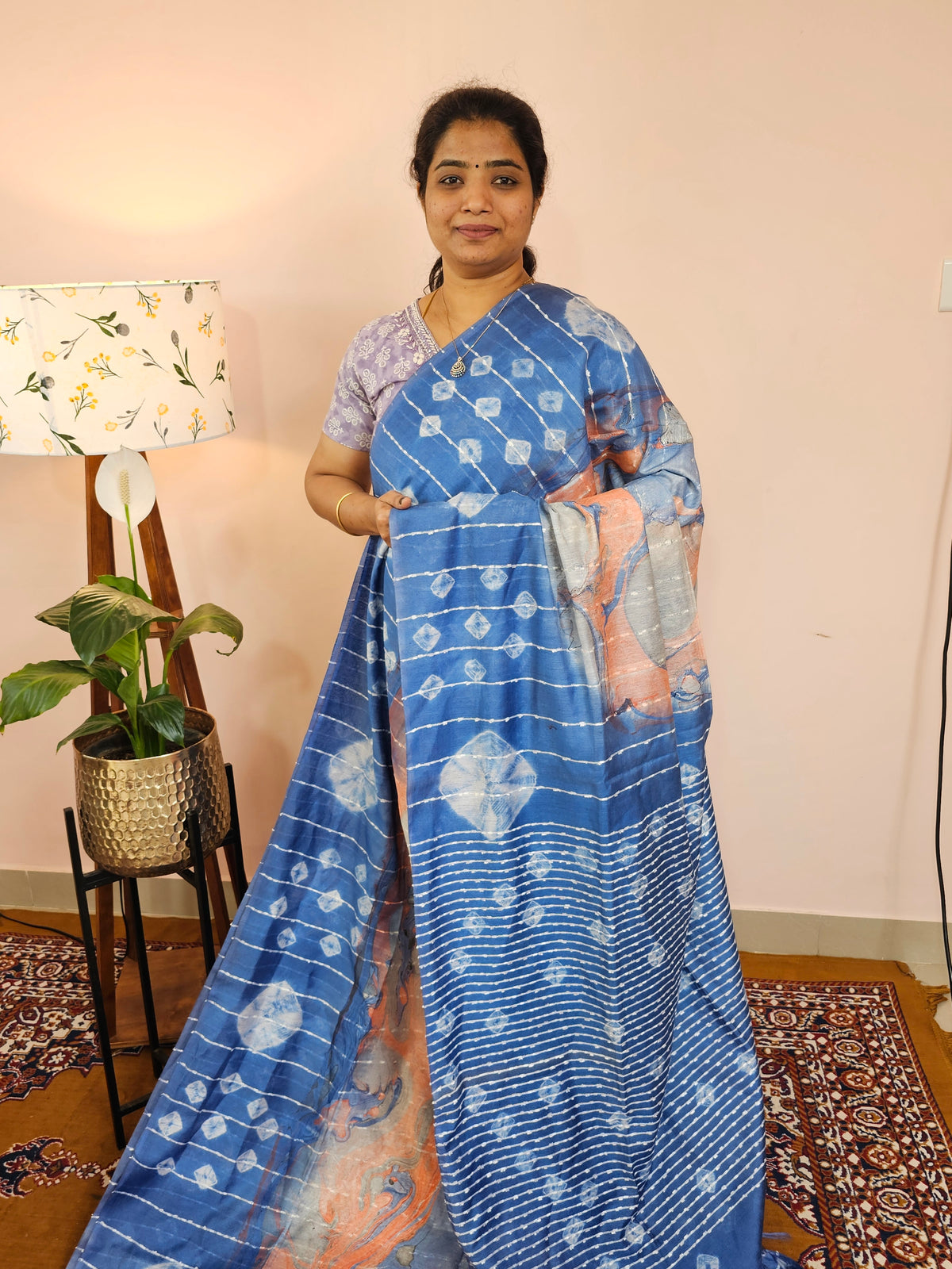 Bhagalpuri with Digital Prints - Blue