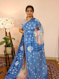 Bhagalpuri with Digital Prints - Blue