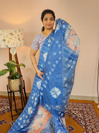 Bhagalpuri with Digital Prints - Blue