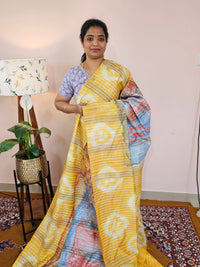 Bhagalpuri with Digital Prints - Yellow