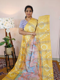 Bhagalpuri with Digital Prints - Yellow