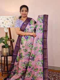Pure Desi Tussar Silk  - Lavender