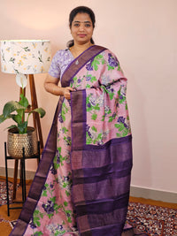 Pure Desi Tussar Silk  - Lavender