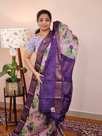 Pure Desi Tussar Silk  - Lavender
