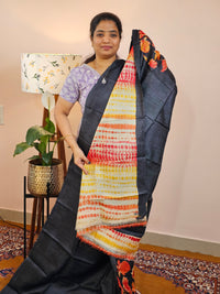 Pure Desi Tussar Silk  - Black