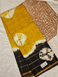 Madurai Sungadi Cotton Checks Saree - Sea Green with Blue