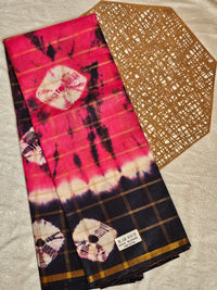 Madurai Sungadi Cotton Checks Saree - Pink with Blue