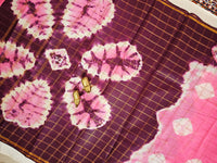 Madurai Sungadi Cotton Checks Saree - Lotus Pink with Maroon