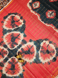 Madurai Sungadi Cotton Checks Saree - Peacock Green with Dark Peach