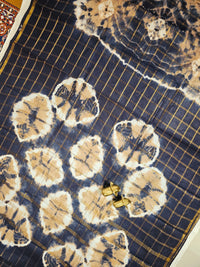 Madurai Sungadi Cotton Checks Saree - Brown with Blue