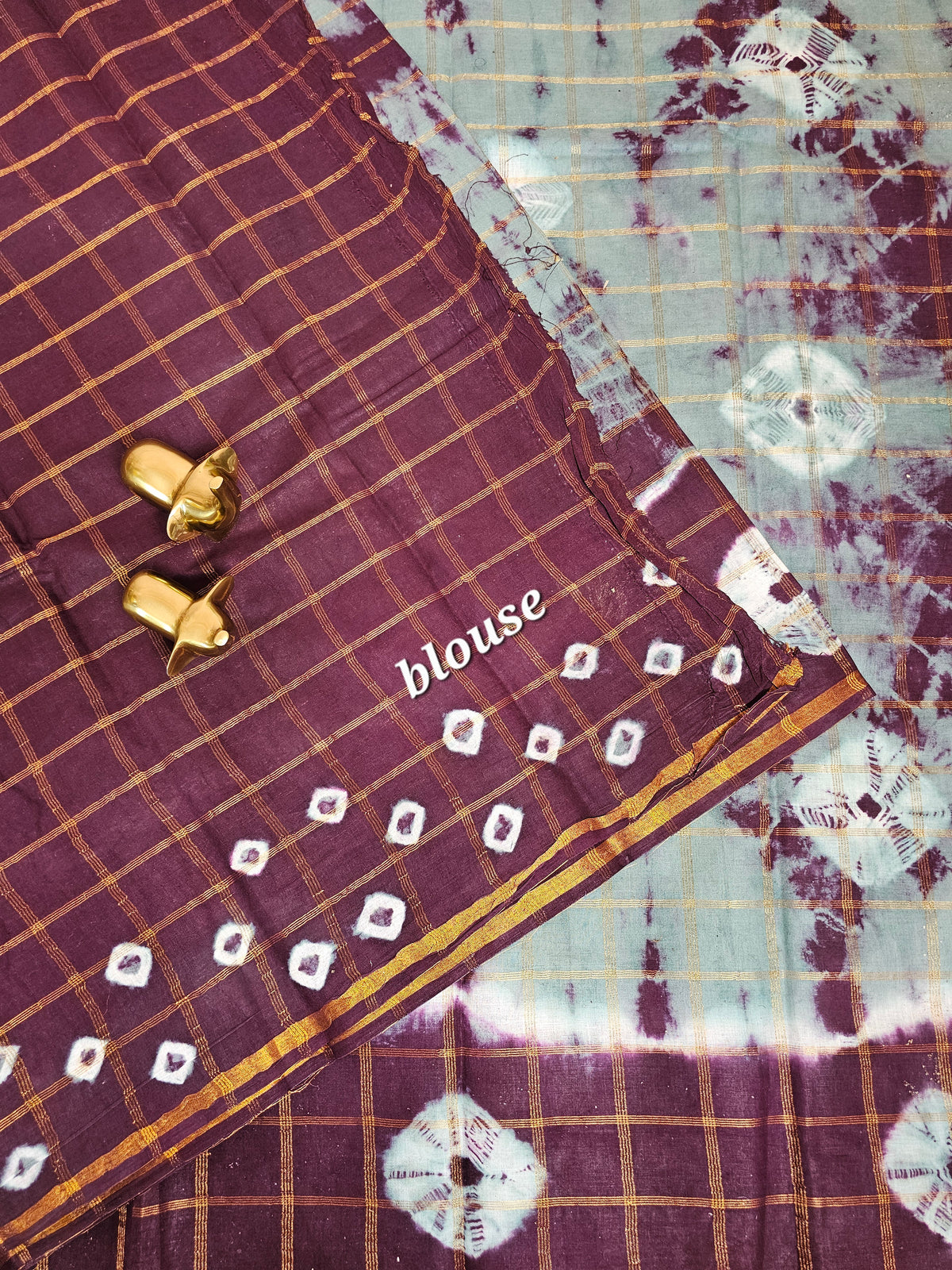 Madurai Sungadi Cotton Checks Saree - Grey with Maroon