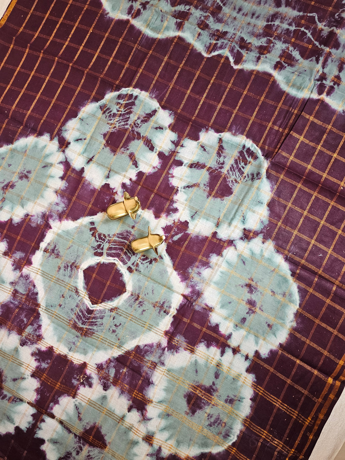 Madurai Sungadi Cotton Checks Saree - Grey with Maroon