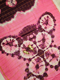 Madurai Sungadi Cotton Checks Saree -  Maroon with Pink