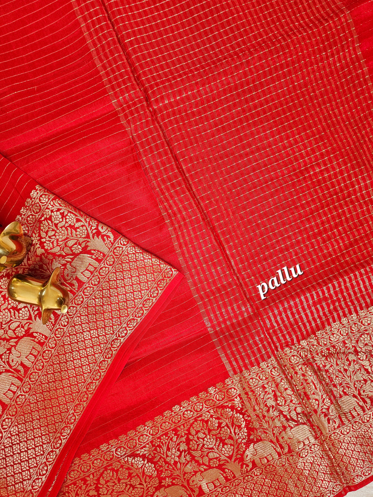 Semi Mysore Crepe Silk Saree - Red