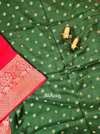 Semi Mysore Crepe Silk Saree - Red