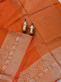 Semi Mysore Crepe Silk Saree - Orange