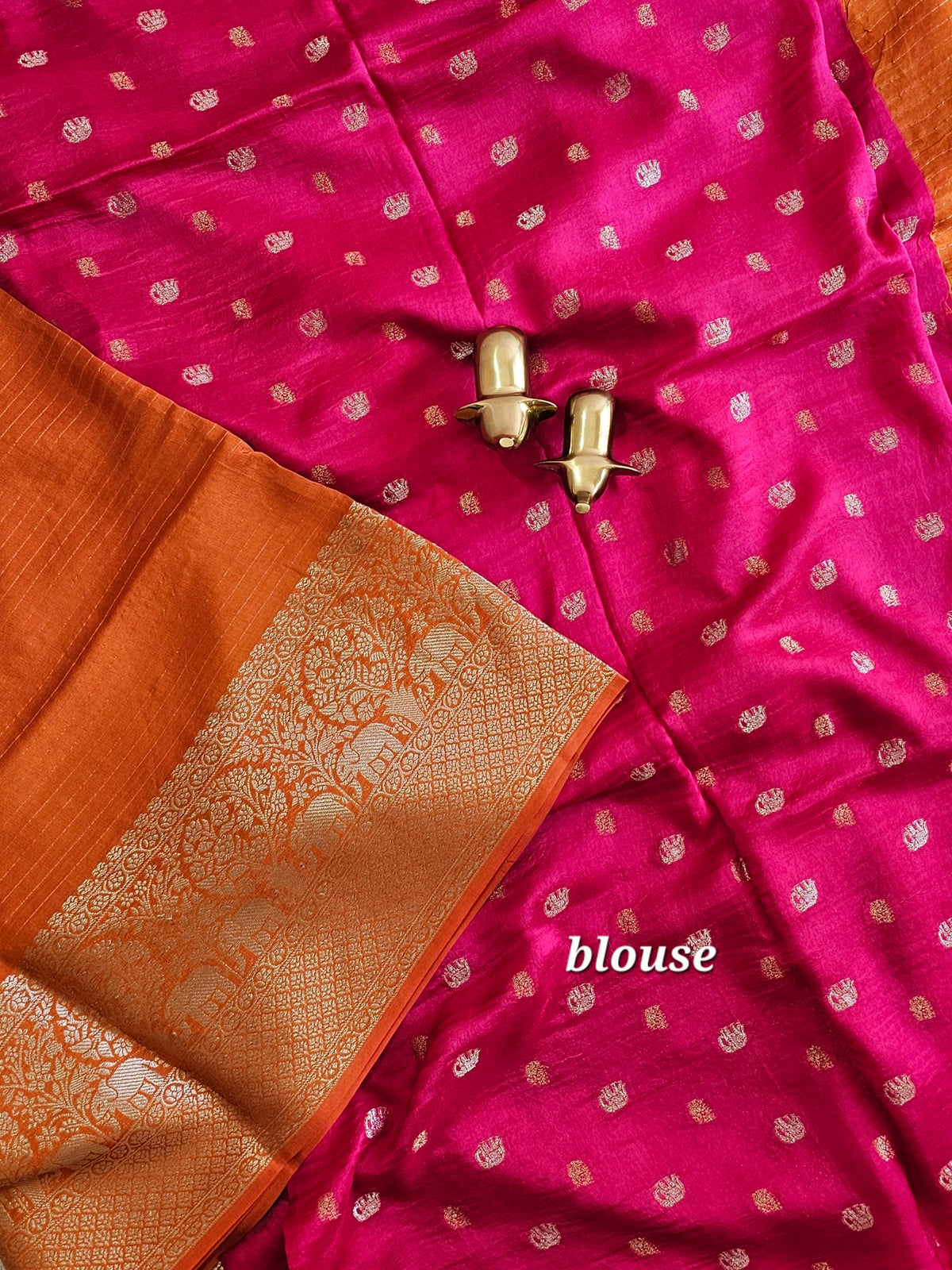 Semi Mysore Crepe Silk Saree - Orange