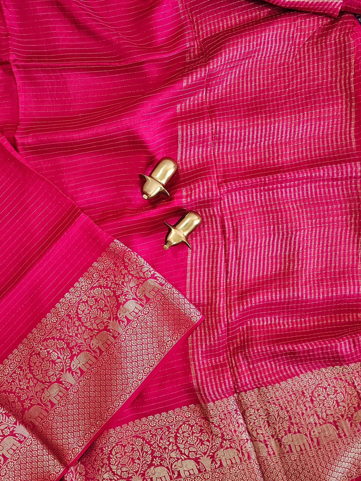 Semi Mysore Crepe Silk Saree - Pink