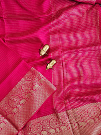 Semi Mysore Crepe Silk Saree - Pink