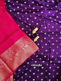 Semi Mysore Crepe Silk Saree - Pink