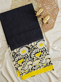 Mul Mul Cotton  - Black with Yellow