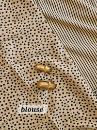 Mul Mul Cotton  -  Cream with Mustard Yellow