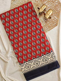 Mul Mul Cotton  -  Red with Black