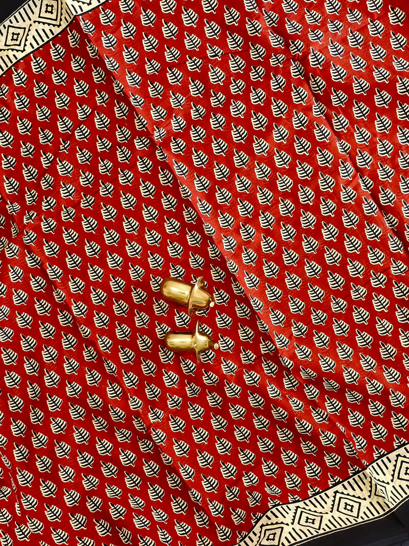 Mul Mul Cotton  -  Red with Black