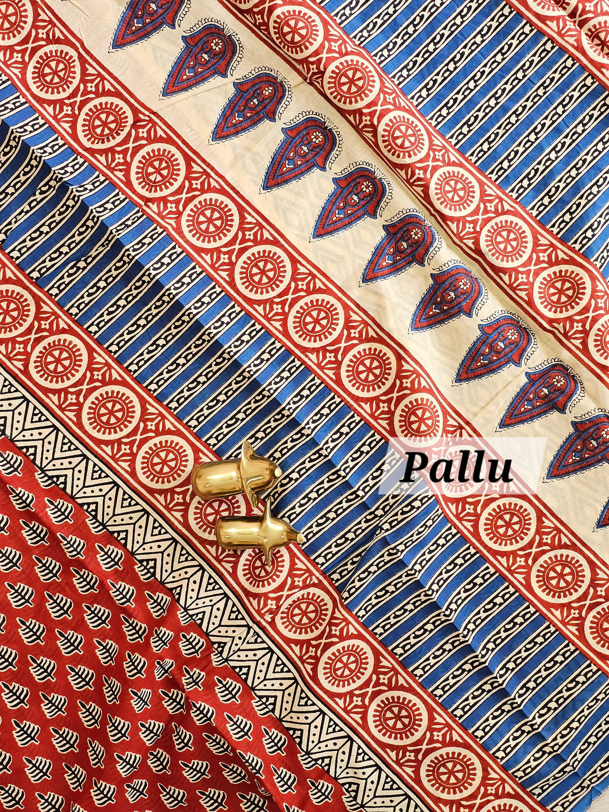 Mul Mul Cotton  -  Red with Black