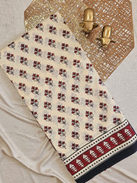 Mul Mul Cotton  - Cream with Red