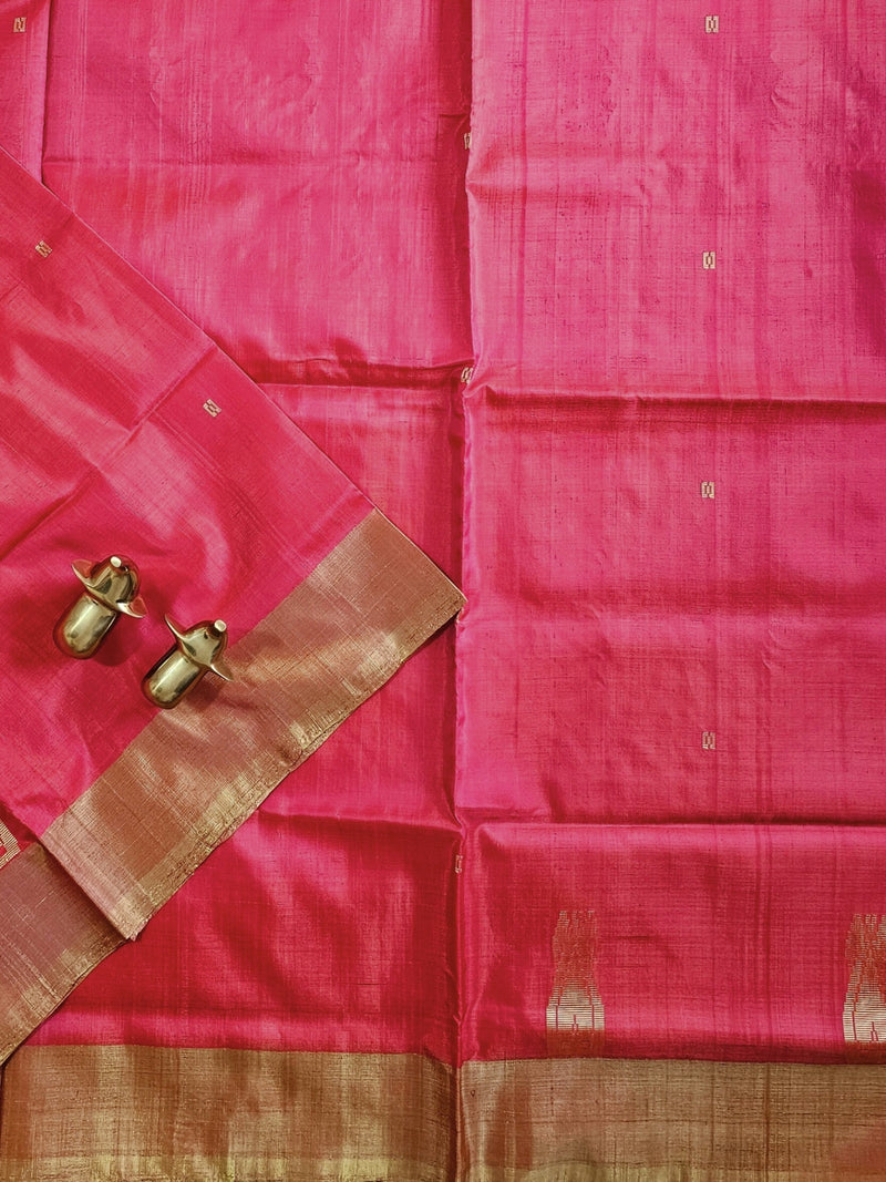 Chinnalampattu Saree - Pink with Green
