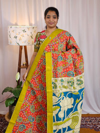 Chennuri Silk - Red With Green