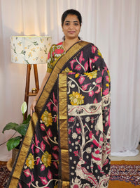 Chennuri Silk - Pink With Black