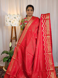 Semi Mysore Crepe Silk Saree - Red