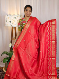 Semi Mysore Crepe Silk Saree - Red