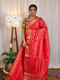 Semi Mysore Crepe Silk Saree - Red